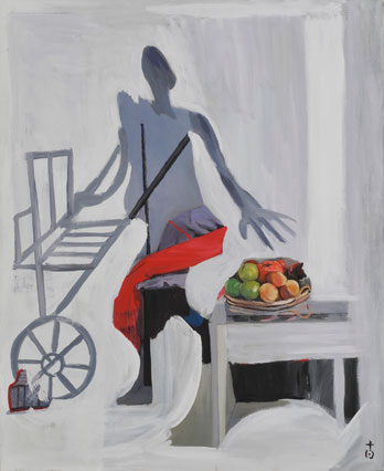 Marktfrau am fr&uuml;hen Morgen